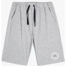 Koton Basic Şort Cepli Beli Bağlamalı Baskı Detaylı