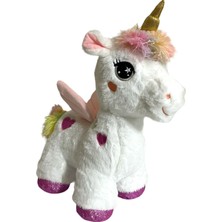 Peluş Boynuzlu ve Kanatlı At Pony Unicorn 42 cm