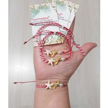 Funny Takı Üç Adet Denizatı Deniz Yıldızı ve Cam Inci Boncuklu Marteniçka Bileklik