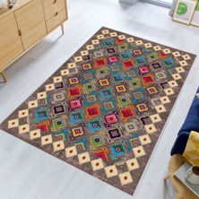 Eliana Home Dijital Baskı Yıkanabilir Kaymaz Taban Salon Halısı ve Yolluk LNA0353