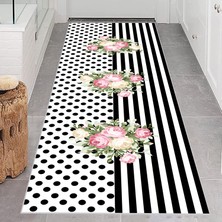 Eliana Home Dijital Baskı Yıkanabilir Kaymaz Taban Salon Halısı ve Yolluk LNA0662