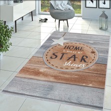 Eliana Home Dijital Baskı Yıkanabilir Kaymaz Taban Salon Halısı ve Yolluk LNA1459
