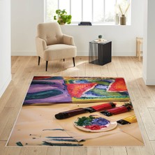 Eliana Home Dijital Baskı Yıkanabilir Kaymaz Taban Salon Halısı ve Yolluk LNA1899-SD175
