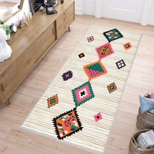 Eliana Home Dijital Baskı Yıkanabilir Kaymaz Taban Salon Halısı ve Yolluk LNA1534-HK142
