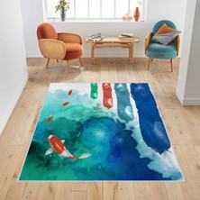 Eliana Home Dijital Baskı Yıkanabilir Kaymaz Taban Salon Halısı ve Yolluk LNA1744