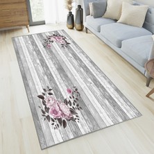 Eliana Home Dijital Baskı Yıkanabilir Kaymaz Taban Salon Halısı ve Yolluk LNA1117