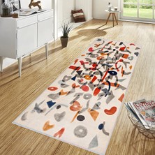 Eliana Home Dijital Baskı Yıkanabilir Kaymaz Taban Salon Halısı ve Yolluk LNA1670