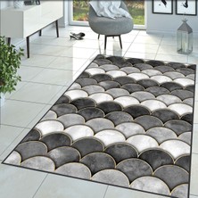 Eliana Home Dijital Baskı Yıkanabilir Kaymaz Taban Salon Halısı ve Yolluk LNA1398-HT-1376