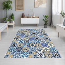 Eliana Home Dijital Baskı Yıkanabilir Kaymaz Taban Salon Halısı ve Yolluk LNA1878-SD166