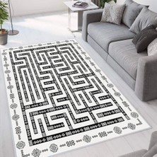 Eliana Home Dijital Baskı Yıkanabilir Kaymaz Taban Salon Halısı ve Yolluk LNA1532-HS527