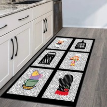Eliana Home Dijital Baskı Yıkanabilir Kaymaz Taban Mutfak Halısı  LNA2068