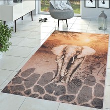 Eliana Home Dijital Baskı Yıkanabilir Kaymaz Taban Salon Halısı ve Yolluk LNA1440