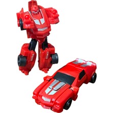 Super Warrior Mini Plastik Gövdeli Dönüşebilen Robot Araba 7.5cm