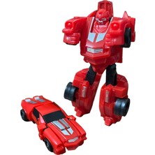 Super Warrior Mini Plastik Gövdeli Dönüşebilen Robot Araba 7.5cm