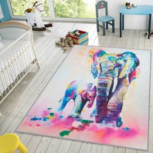 Eliana Home Dijital Baskı Yıkanabilir Kaymaz Taban Çocuk Halısı LNA4035