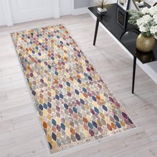 Eliana Home Dijital Baskı Yıkanabilir Kaymaz Taban Salon Halısı ve Yolluk LNA1628