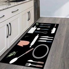 Eliana Home Dijital Baskı Yıkanabilir Kaymaz Taban Mutfak Halısı  LNA2062