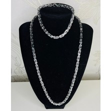 Nerisa Bijuteri Çelik Kral Kolye Bileklik Seti