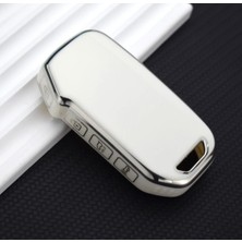 Yıldız Tuning Kia x Ceed Sustasız Keyless Smart Anahtar Kılıfı Beyaz Renk