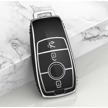 Yıldız Tuning Mercedes Benz 2015 Üzeri Anahtar Kılıfı Siyah Gümüş Renk