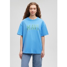 Mavi Logo Baskılı Mavi Tişört 1600843-70858