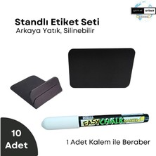 Şeffaf Etiket 10 Adet Silinebilir Karatahta Etiket Seti 1 Adet