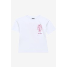 Discovery Expedition Baskılı Beyaz Kadın T-Shirt D4SG-TST3106