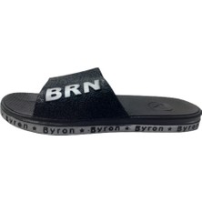 Byron Brn Erkek Siyah Kaymaz Taban Deniz Plaj Havuz Günlük Yürüyüş Terlik B050-10