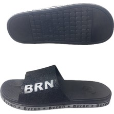 Byron Brn Erkek Siyah Kaymaz Taban Deniz Plaj Havuz Günlük Yürüyüş Terlik B050-10
