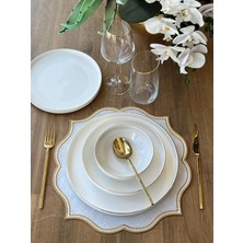 Rossev Yemek Takımı Modern Gold 24 Parça 6 Kişilik