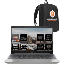 HP 255 G9 AMD Ryzen 5 5625U 20GB 512GB SSD 15.6" FHD FDOS Taşınabilir Bilgisayar & PER4 Çanta 6Q8N1ES182