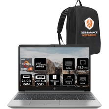 HP 255 G9 AMD Ryzen 5 5625U 24GB 256GB SSD 15.6" FHD W11P Taşınabilir Bilgisayar & PER4 Çanta 6Q8N1ES265