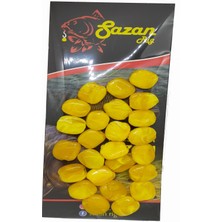 Sr Sazanrig Ebruli Sarı Yassı Boncuk 12 mm (Dar Delik)