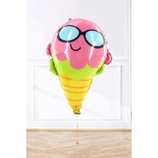Pekshop Gözlüklü Dondurma Balon , Dondurma Folyo Balon 65CM