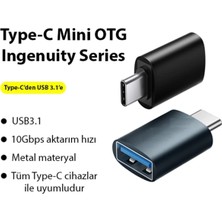 My Black Type-C To USB Dönüştürücü Adaptör Mini Otg Hızlı Data Şarj Aparatı Uyumlu