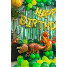 Pekshop Dinozor Folyo Balon Triceratops Dinazor Balon Doğum Günü Balonu 110CM