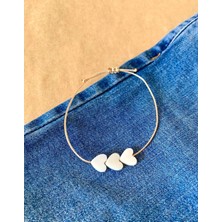 Atelier Çağla Sedef 3 Kalpli Altın Renk Ip Bileklik