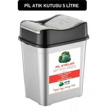 Deembro Pil Atık Kutusu 5 Lt Sıfır Atık Kutusu Geri Dönüşüm Kutusu Pil Sıfır Atık Toplama Kutusu