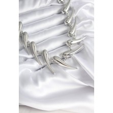 Callerrons Accessories  Vıp Seri Özel Model Gümüş Renk Kadın Kolye