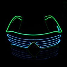 Schulzz LED Işıklı Parlayan Renkli Festival Bar Kulüp Düğün Eğlence Parti Gözlüğü