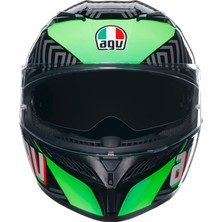 Agv K3 Kamaleon Black Red Green Kapalı Kask