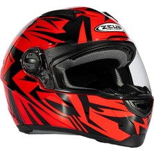 Zeus ZS-811A Al-34 Red Black Kapalı Kask