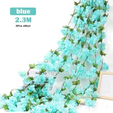 BYSHOME Yapay Çiçek Bahar Dalı Sarmaşık Japon Kiraz Çiçekli 230 cm 18 Çiçekli 1.kalite Dolanabilen Model