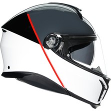 Agv Tourmodular Mlt Balance White Grey Red Çene Açılır Kask