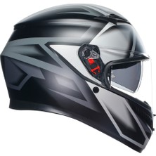 Agv K3 Mplk Compound Matt Black Grey Kapalı Kask