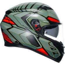 Agv K3 Decept Matt Black Green Red Kapalı Kask