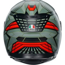 Agv K3 Decept Matt Black Green Red Kapalı Kask