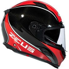 Zeus KASK/ZS-1800B Gloss Carbon Am9 Red