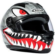 Zeus ZS-811A Al-38 Slv Black Kapalı Kask