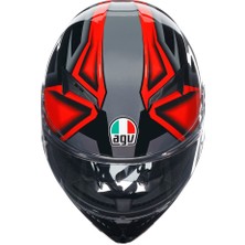 Agv K3 Compound Black Red Kapalı Kask